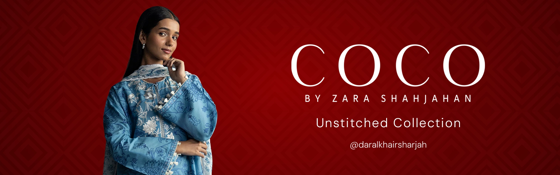 Pakistani designer suits, un-stitched m print by maria b