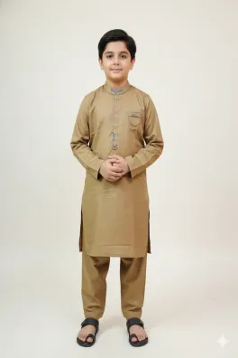 Dar-Al-Fashion 2-Piece Stitched Cotton