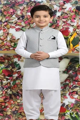 Dar-Al-Fashion WaistCoat Stitched Jamawar