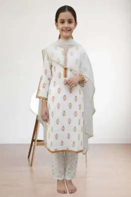 Dar-Al-Fashion 3-Piece Stitched Cotton