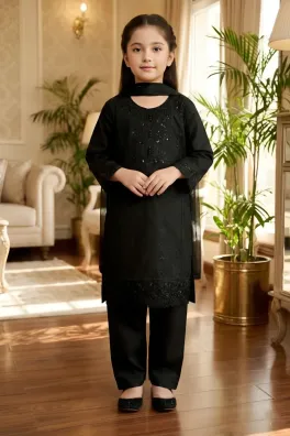 Dar-Al-Fashion 3-Piece Stitched Cotton