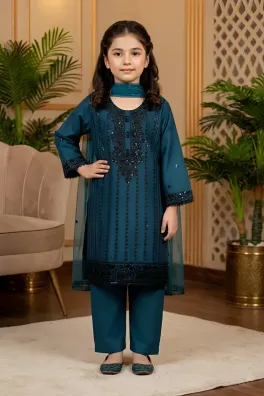 Dar-Al-Fashion 3-Piece Stitched Cotton