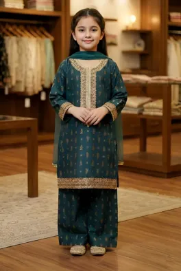 Dar-Al-Fashion 3-Piece Stitched Cotton