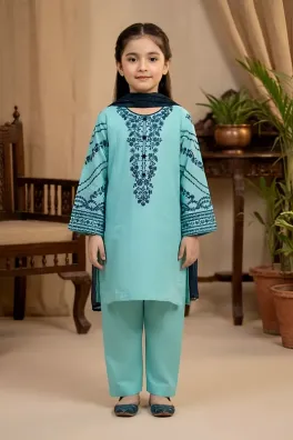 Dar-Al-Fashion 3-Piece Stitched Cotton