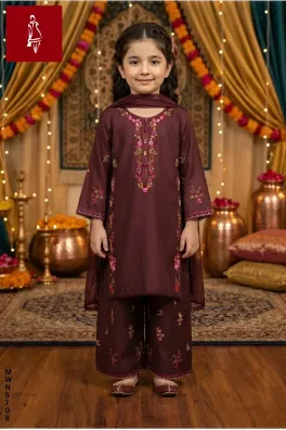 Dar-Al-Fashion 3-Piece Stitched Cotton