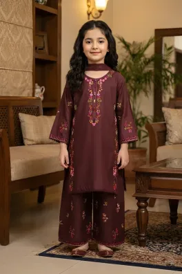 Dar-Al-Fashion 3-Piece Stitched Cotton