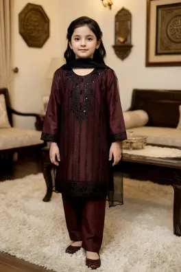 Dar-Al-Fashion 3-Piece Stitched Cotton