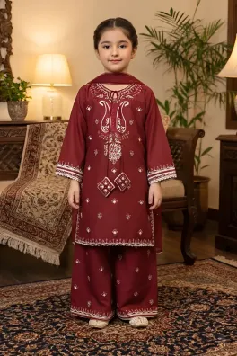 Dar-Al-Fashion 3-Piece Stitched Cotton