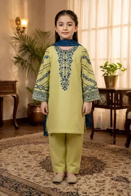 Dar-Al-Fashion 3-Piece Stitched Cotton