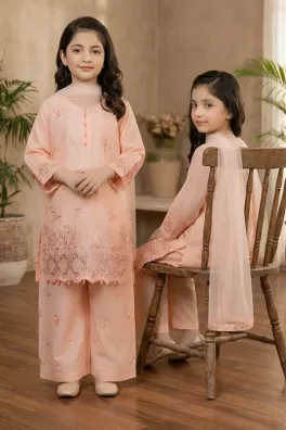 Dar-Al-Fashion 3-Piece Stitched Cotton