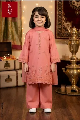 Dar-Al-Fashion 3-Piece Stitched Cotton