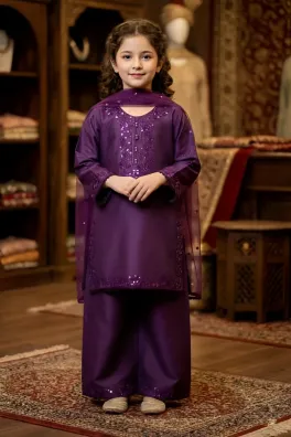 Dar-Al-Fashion 3-Piece Stitched Cotton