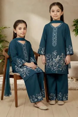 Dar-Al-Fashion 3-Piece Stitched Cotton