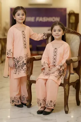 Dar-Al-Fashion 3-Piece Stitched Cotton