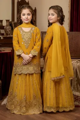 Dar-Al-Fashion Lehenga Stitched Semi-Pure-Chiffon