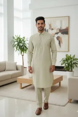 Dar-Al-Fashion 2-Piece Stitched Cotton