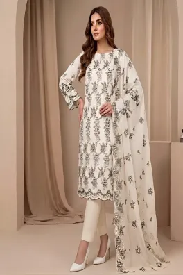 Dar-Al-Fashion 3-Piece Un-stitched Cotton