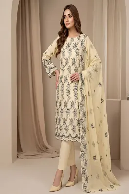 Dar-Al-Fashion 3-Piece Un-stitched Cotton