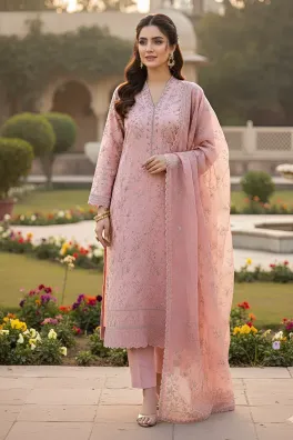 Dar-Al-Fashion 3-Piece Un-stitched Cotton