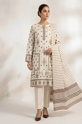 Dar-Al-Fashion 3-Piece Un-stitched Cotton