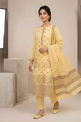 Dar-Al-Fashion 3-Piece Un-stitched Cotton