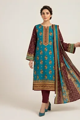 Dar-Al-Fashion 3-Piece Un-stitched Lawn