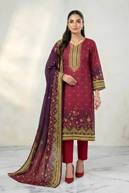 Dar-Al-Fashion 3-Piece Un-stitched Lawn