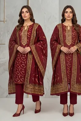 Dar-Al-Fashion 3-Piece Un-stitched Lawn