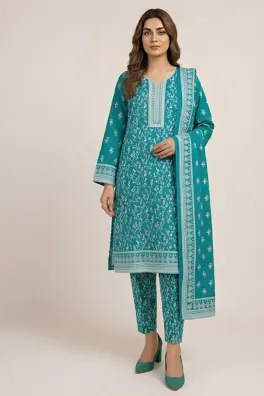 Dar-Al-Fashion 3-Piece Un-stitched Lawn