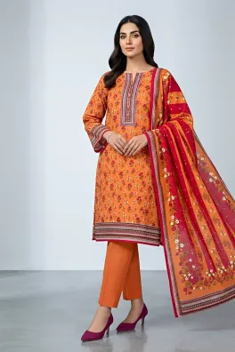 Dar-Al-Fashion 3-Piece Un-stitched Lawn