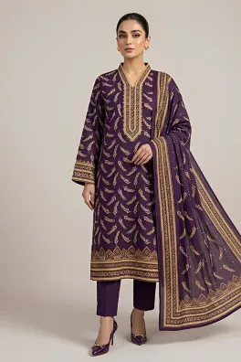 Dar-Al-Fashion 3-Piece Un-stitched Lawn