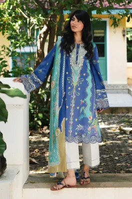 Qalamkar 3-Piece Un-stitched Lawn