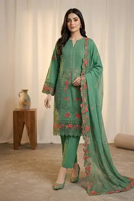 Dar-Al-Fashion 3-Piece Stitched Cotton