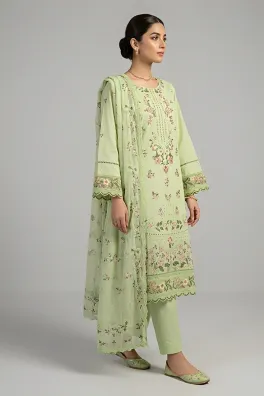 Dar-Al-Fashion 3-Piece Stitched Cotton