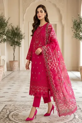 Dar-Al-Fashion 3-Piece Stitched Cotton