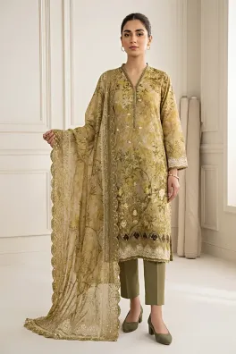 Dar-Al-Fashion 3-Piece Stitched Cotton