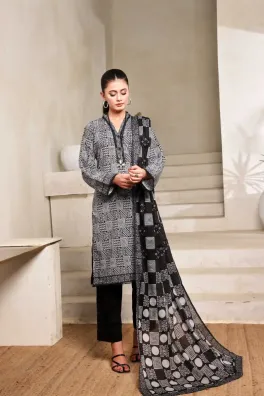 Dar-Al-Fashion 3-Piece Stitched Cotton