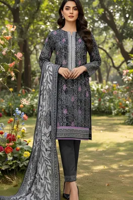 Dar-Al-Fashion 3-Piece Stitched Cotton