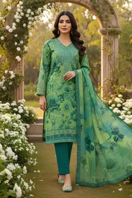 Dar-Al-Fashion 3-Piece Stitched Cotton