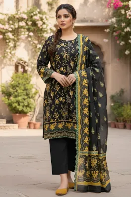 Dar-Al-Fashion 3-Piece Stitched Cotton