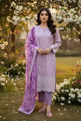 Dar-Al-Fashion 3-Piece Stitched Lawn