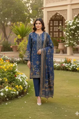 Dar-Al-Fashion 3-Piece Stitched Lawn