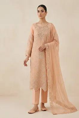 Dar-Al-Fashion 3-Piece Stitched Chiffon