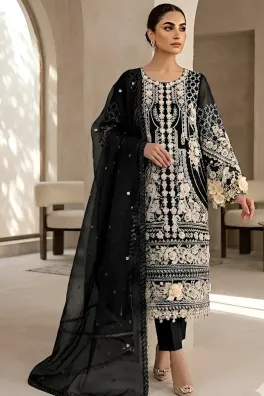 Alam-Fabrics 3-Piece Un-stitched Organza