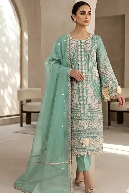 Alam-Fabrics 3-Piece Un-stitched Organza