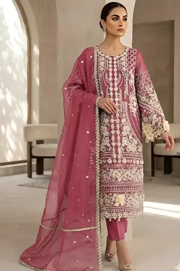 Alam-Fabrics 3-Piece Un-stitched Organza