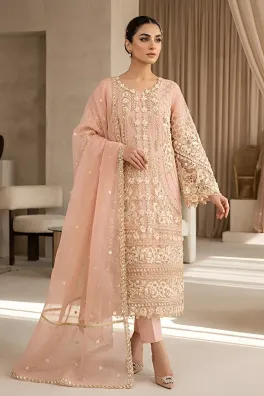 Dar-Al-Fashion 3-Piece Un-stitched Organza