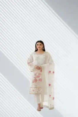 Dar-Al-Fashion 3-Piece Un-stitched Organza