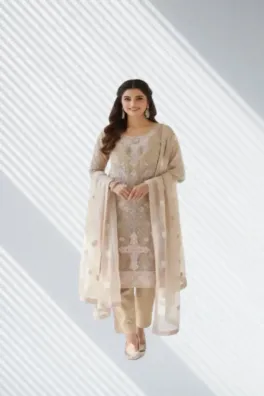 Dar-Al-Fashion 3-Piece Un-stitched Chiffon