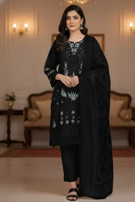 Dar-Al-Fashion 3-Piece Stitched Organza